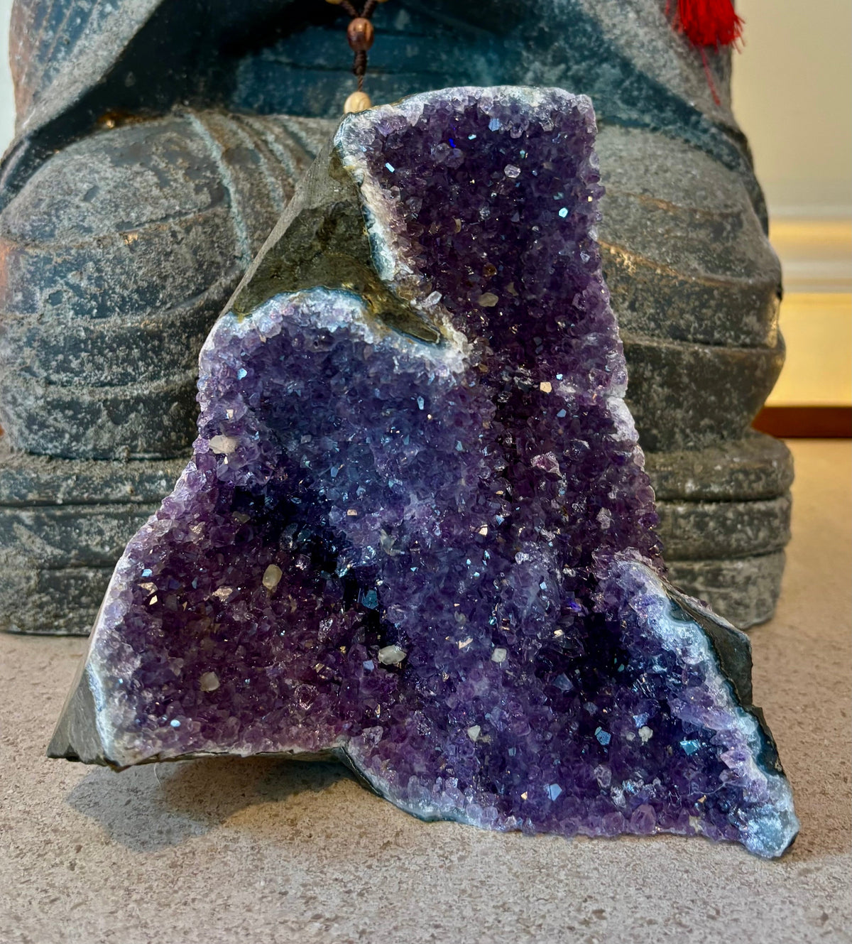 Statement Raw Amethyst Geode Cluster – Intuition, Peace & Tranquility (5 lb 1 oz)