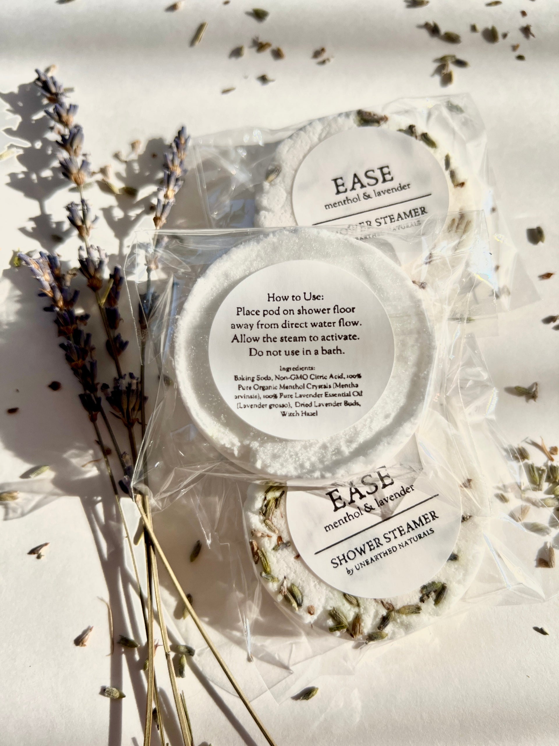 Ease Lavender and Menthol Aromatherapy Shower Steamer Tab - Image 4