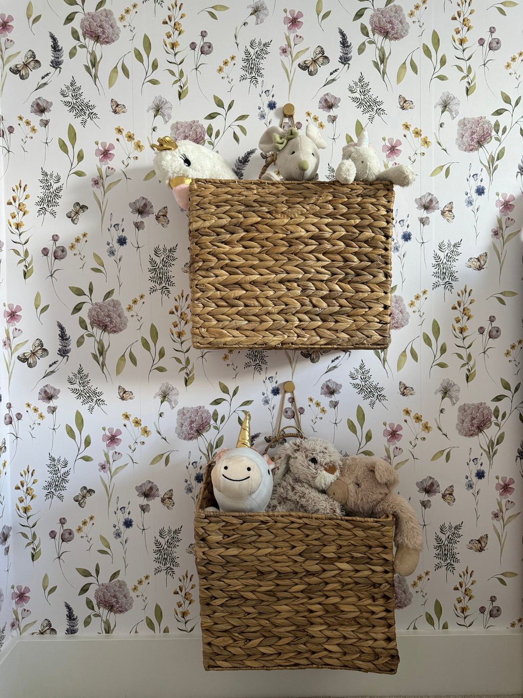 Valerie Floral Wallpaper in Sage-Green, Blush-Pink & Lavender