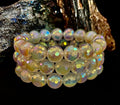 The Glitterati – AB Mystic Faceted White Agate Gemstone Bracelet (12mm)