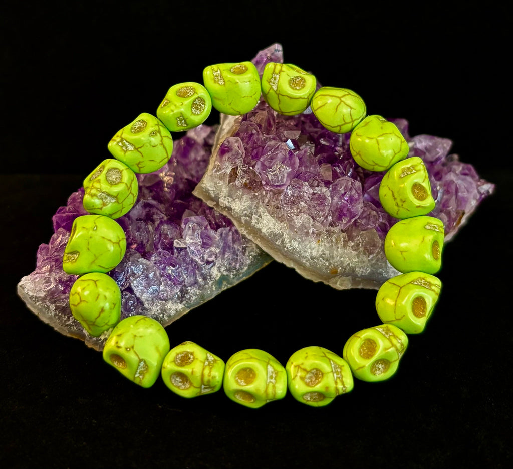 Neon Calavera Stretch Bracelet - Transformation & Living Fully