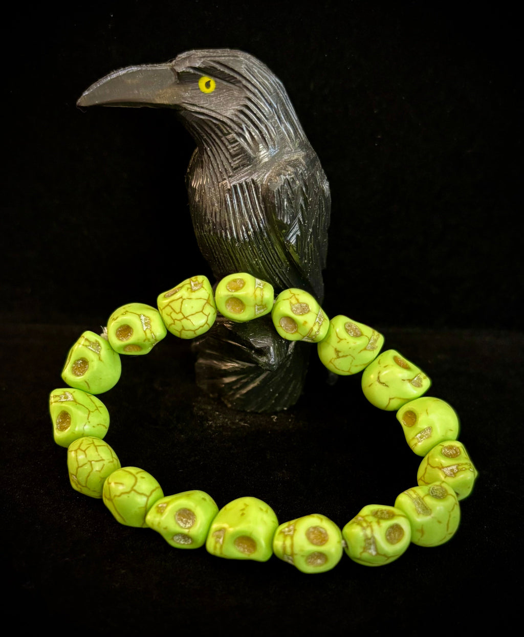 Neon Calavera Stretch Bracelet - Transformation & Living Fully