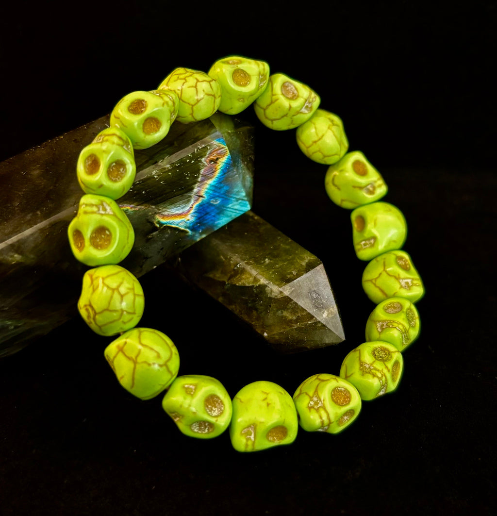 Neon Calavera Stretch Bracelet - Transformation & Living Fully