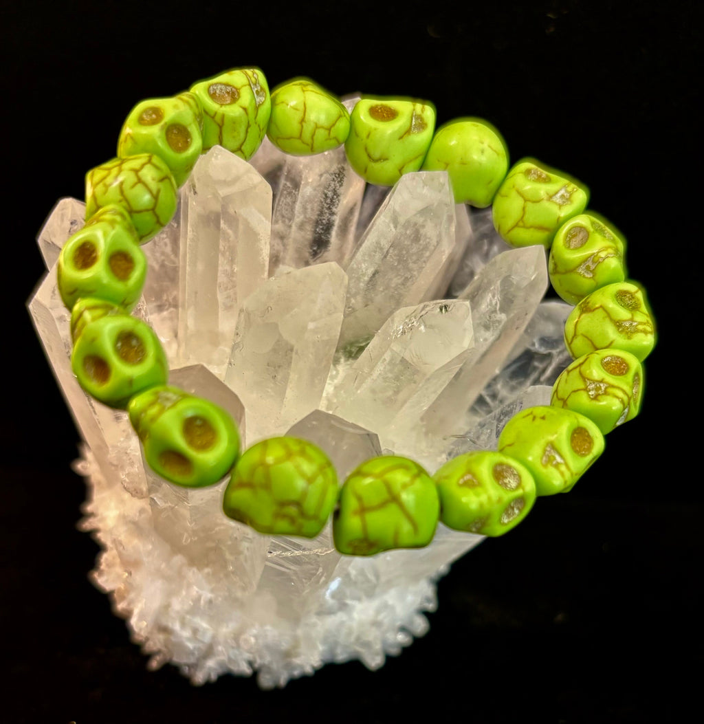 Neon Calavera Stretch Bracelet - Transformation & Living Fully