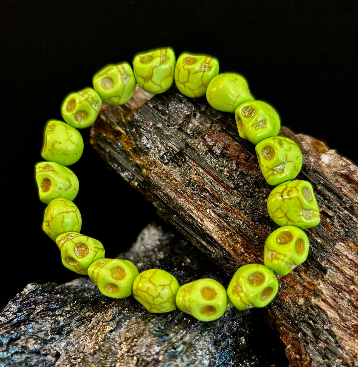 Neon Calavera Stretch Bracelet - Transformation & Living Fully