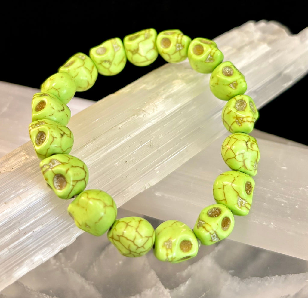 Neon Calavera Stretch Bracelet - Transformation & Living Fully