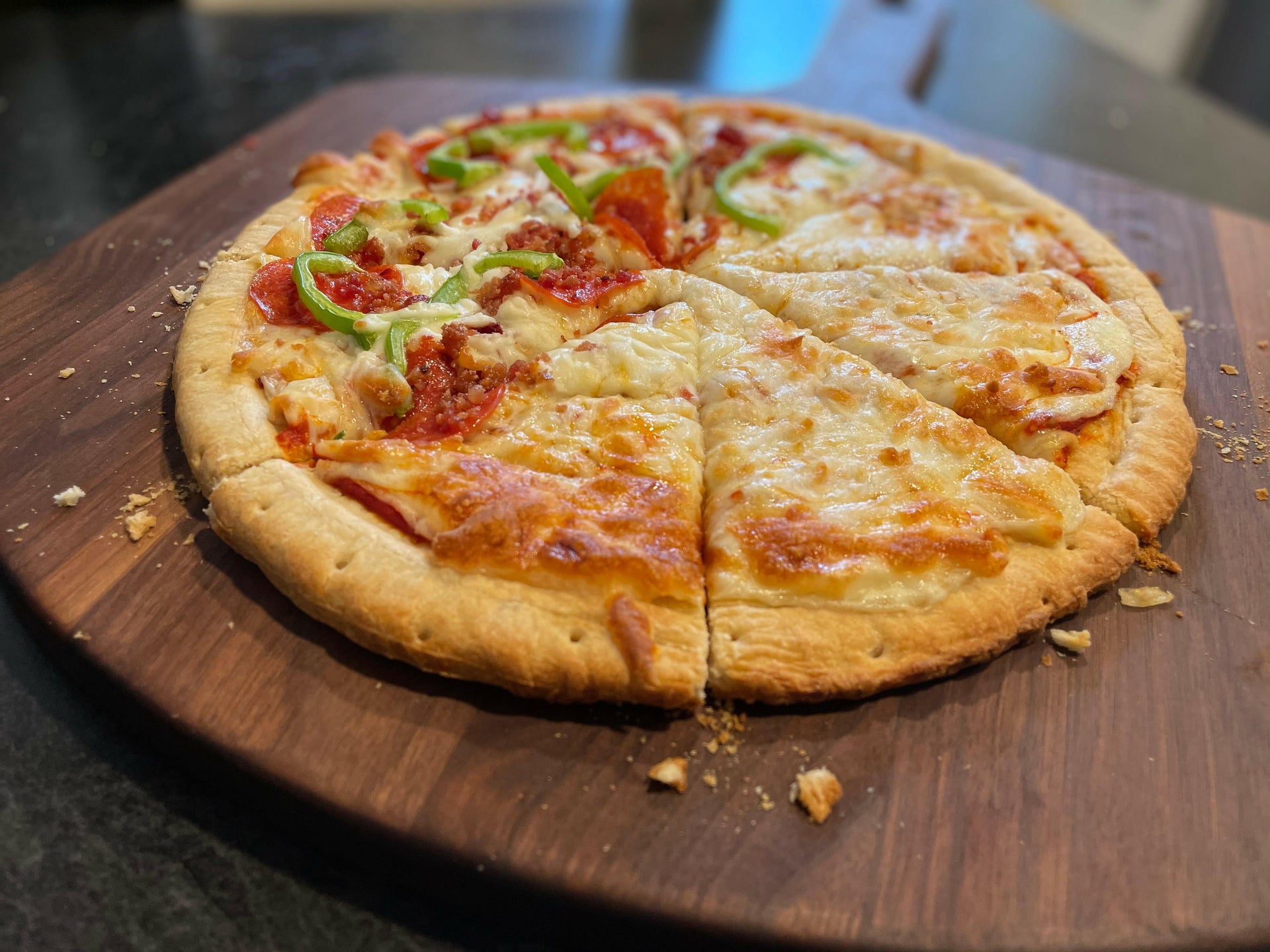 Walnut Pizza Peel 22" x 16", Pizza Paddle, Pizza Board, Pizza Shovel, Wood Pizza Peel Made in the USA