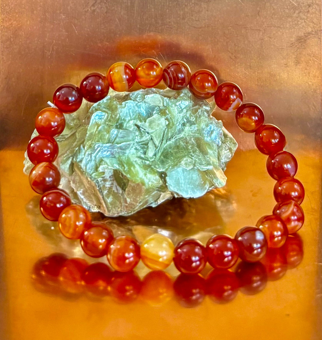 Yuletide Harmony Banded Agate Bracelet