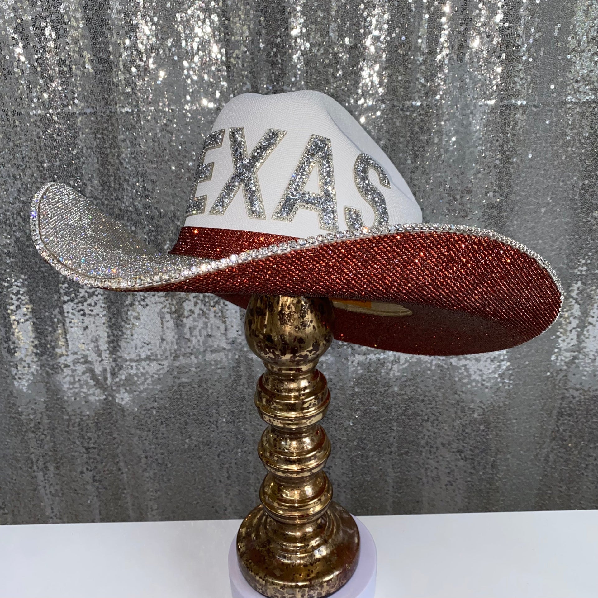Texas Longhorns Sporty Western Hat - Burnt Orange and Silver