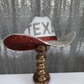 Texas Longhorns sporty western hat in burnt orange, white, and silver