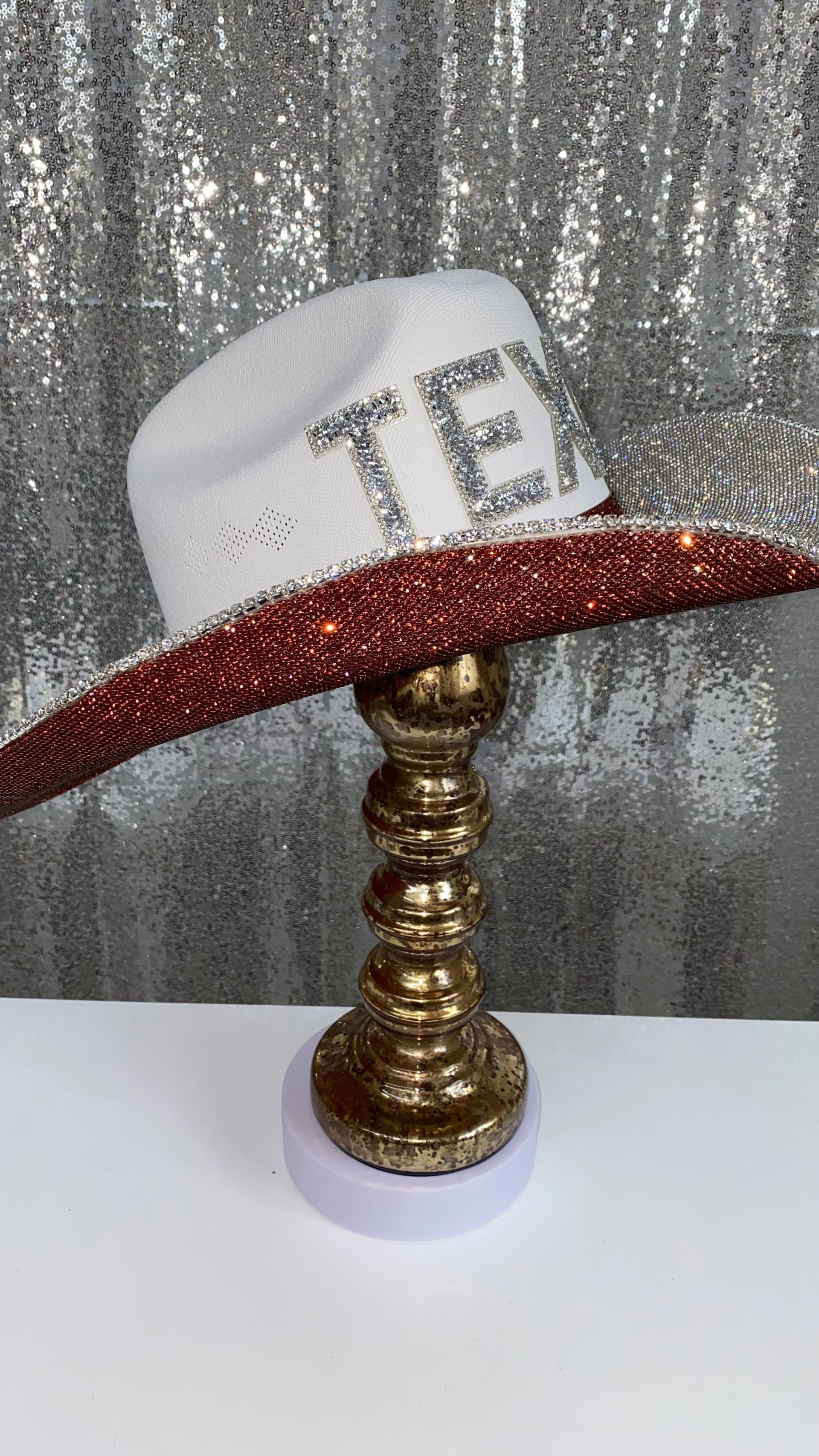 Texas Longhorns Sporty Western Hat - Burnt Orange and Silver
