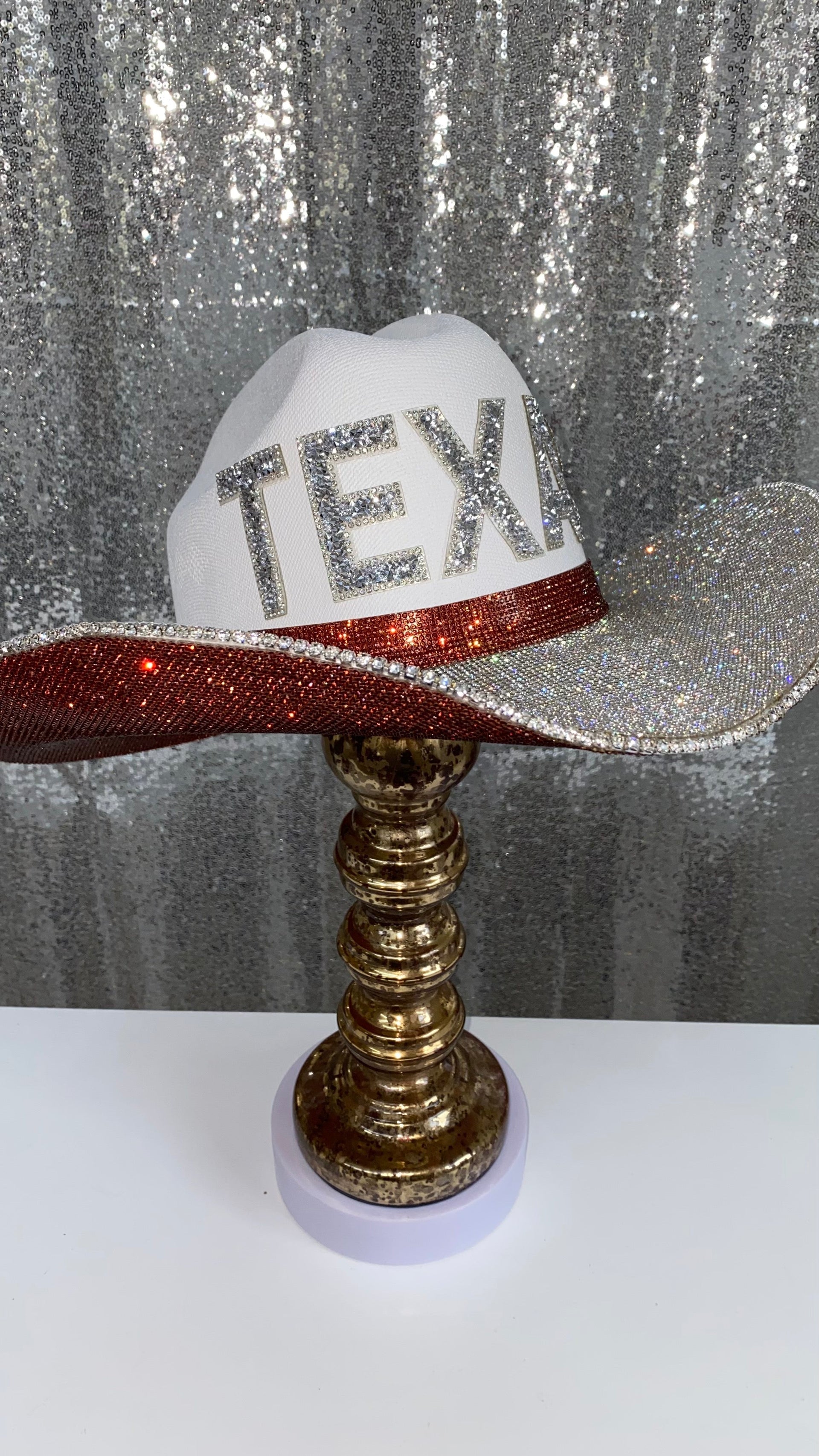 Texas Longhorns Sporty Western Hat - Burnt Orange and Silver