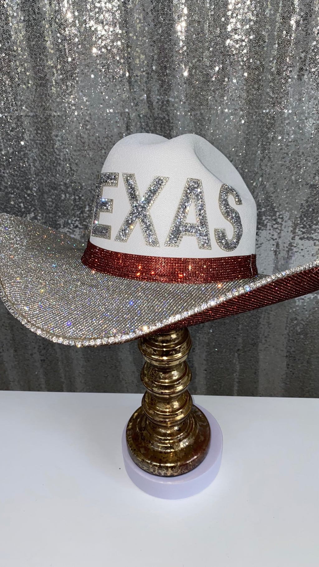 Texas Longhorns Sporty Western Hat - Burnt Orange and Silver