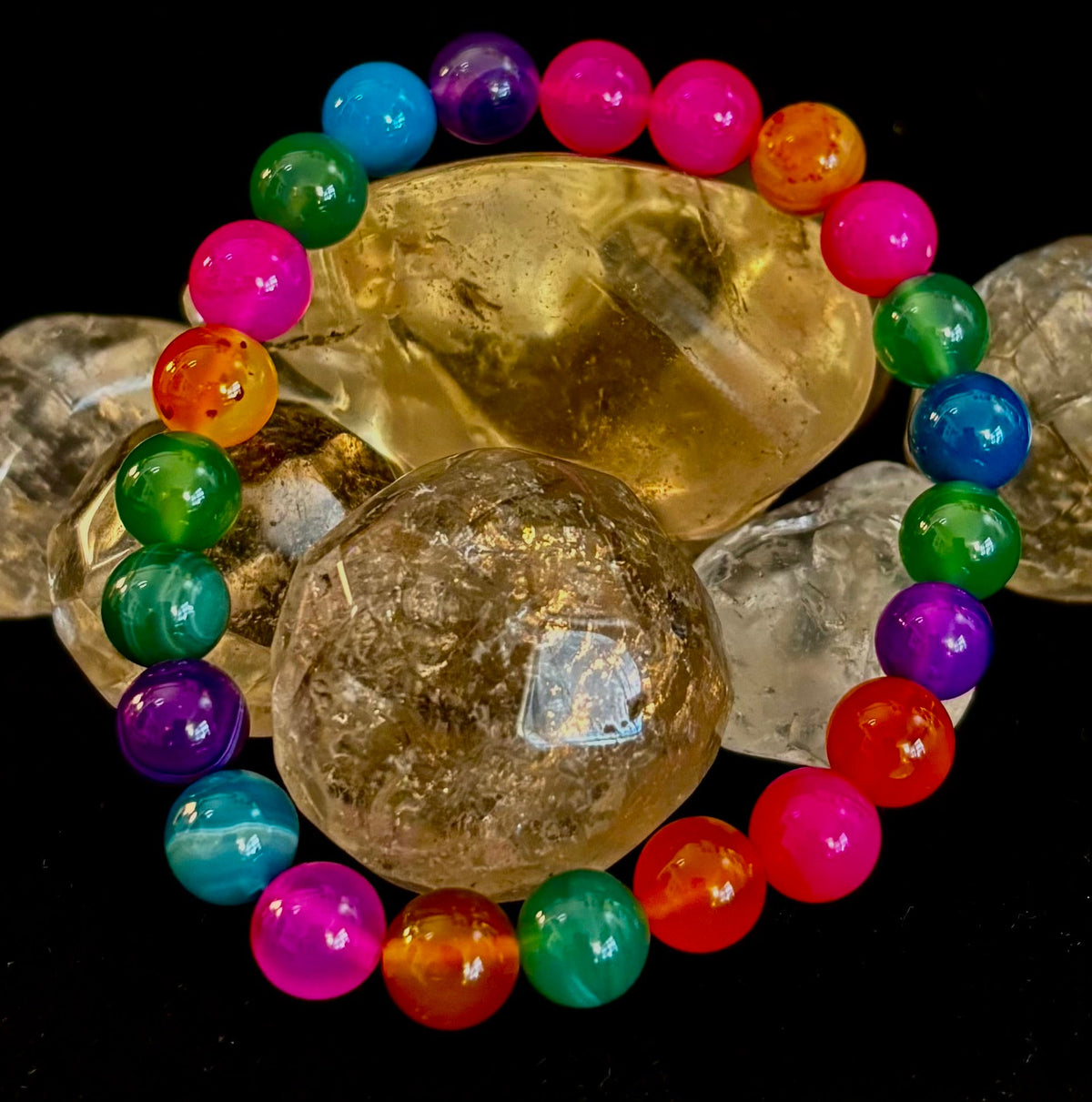 Kaleidoscope Agate Bracelet | Full-Spectrum Chakra Alignment