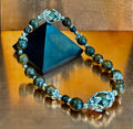 "Stay in My Power" Pyrite, Bronzite & Garnet Bracelet (Small Wrists)