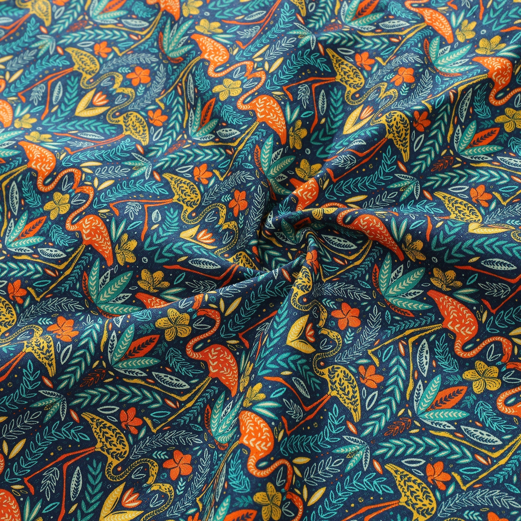 Men's Tropical Joyful Jungle Cotton Hawaiian Shirt Short Sleeve