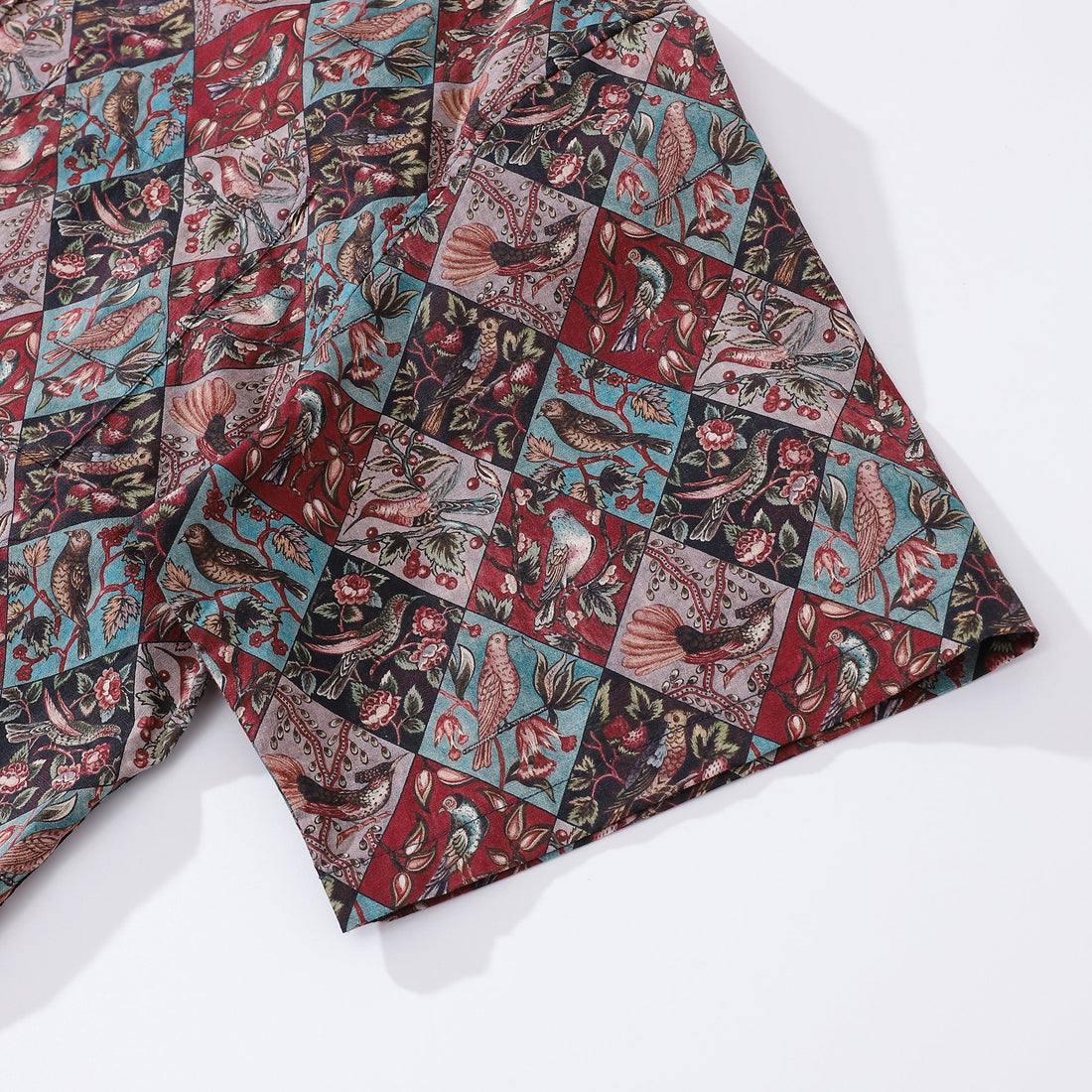 Men's Vintage Inspired Hawaiian Shirt Symphony of Birds Cotton