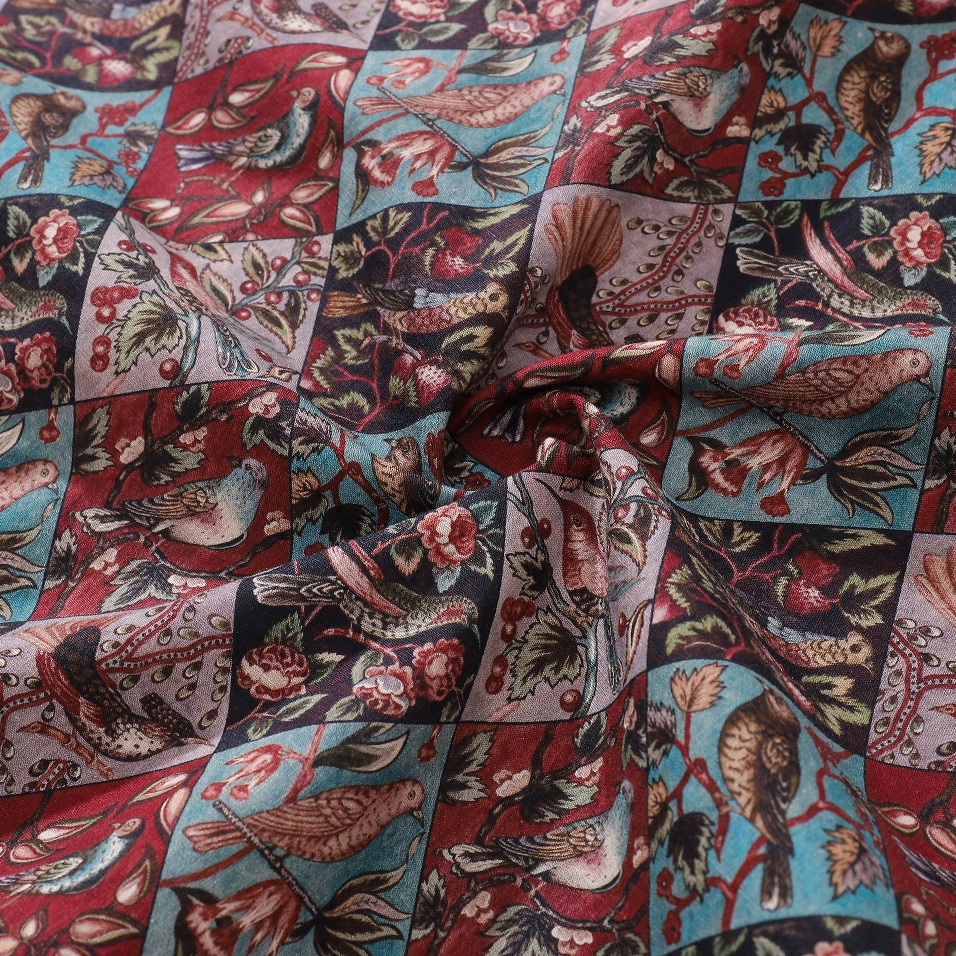 Men's Vintage Inspired Hawaiian Shirt Symphony of Birds Cotton