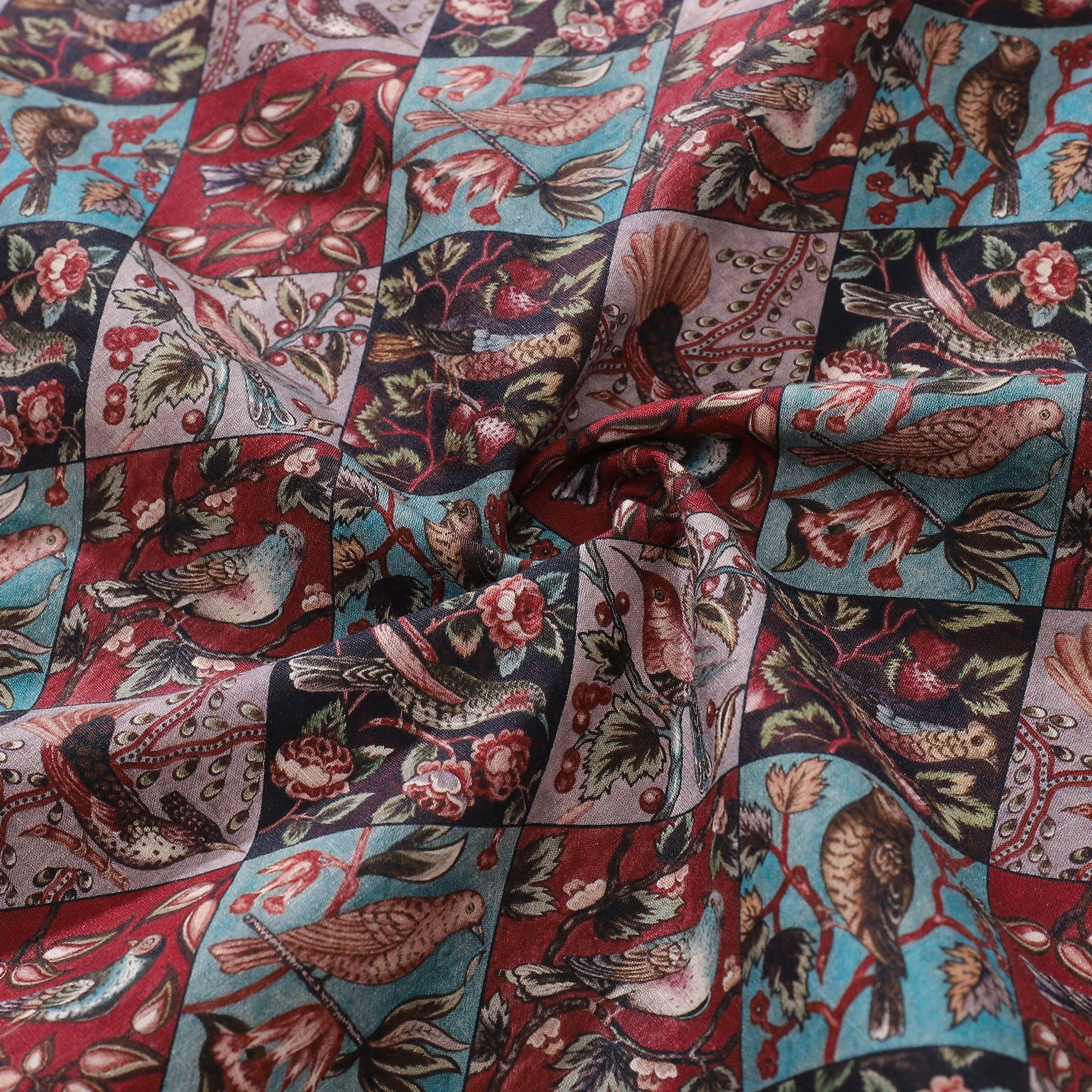Men's Vintage Inspired Hawaiian Shirt Symphony of Birds Cotton