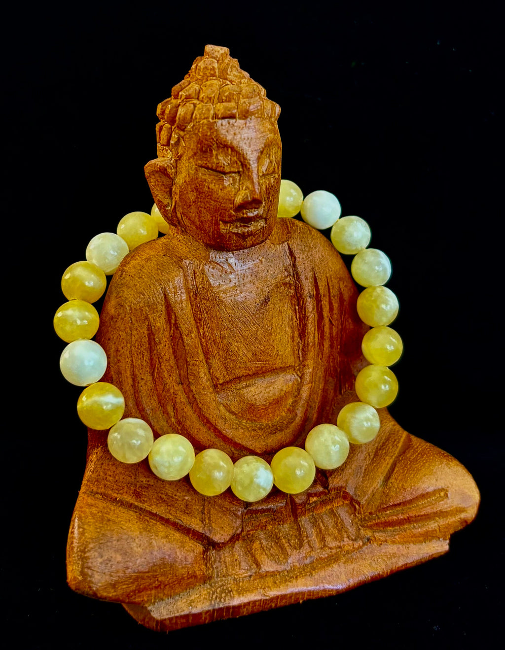 Citrus Sol: Natural Orange Calcite 8mm Crystal Stretch Bracelet