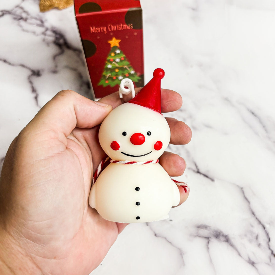 Snowman Candle