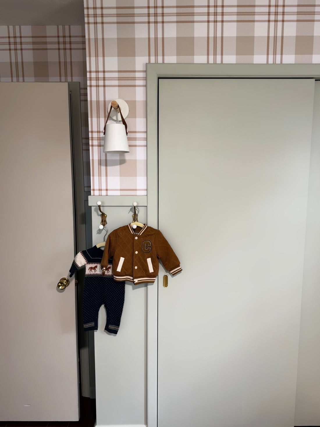 Archer Plaid Peel and Stick Wallpaper in Beige and Cream