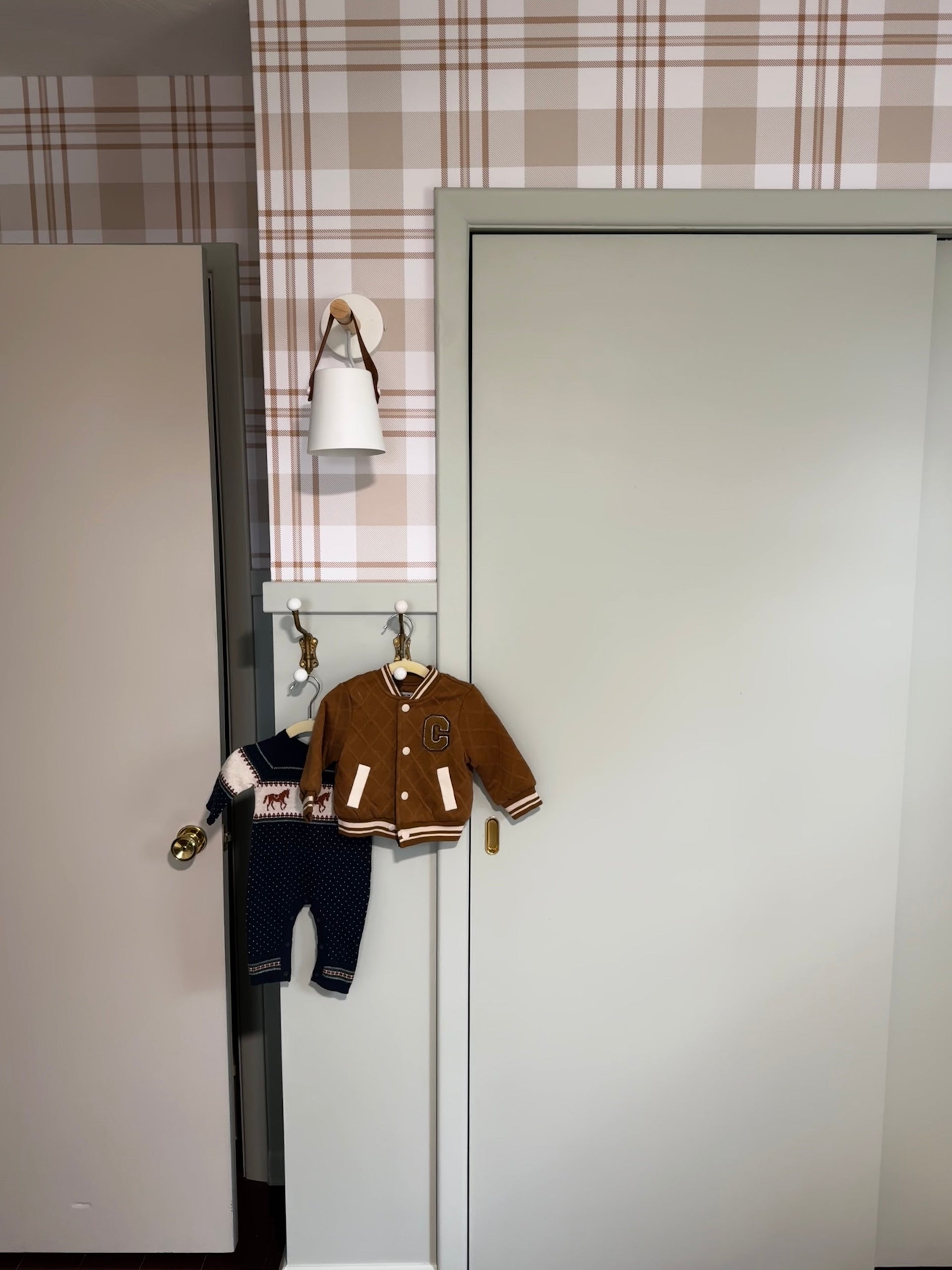 Archer Plaid Peel and Stick Wallpaper in Beige and Cream