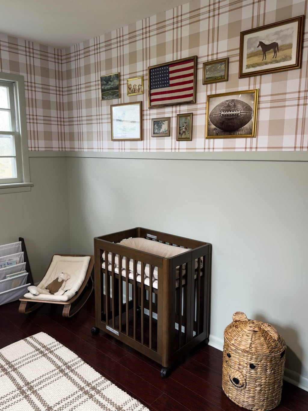 Archer Plaid Peel and Stick Wallpaper in Beige and Cream