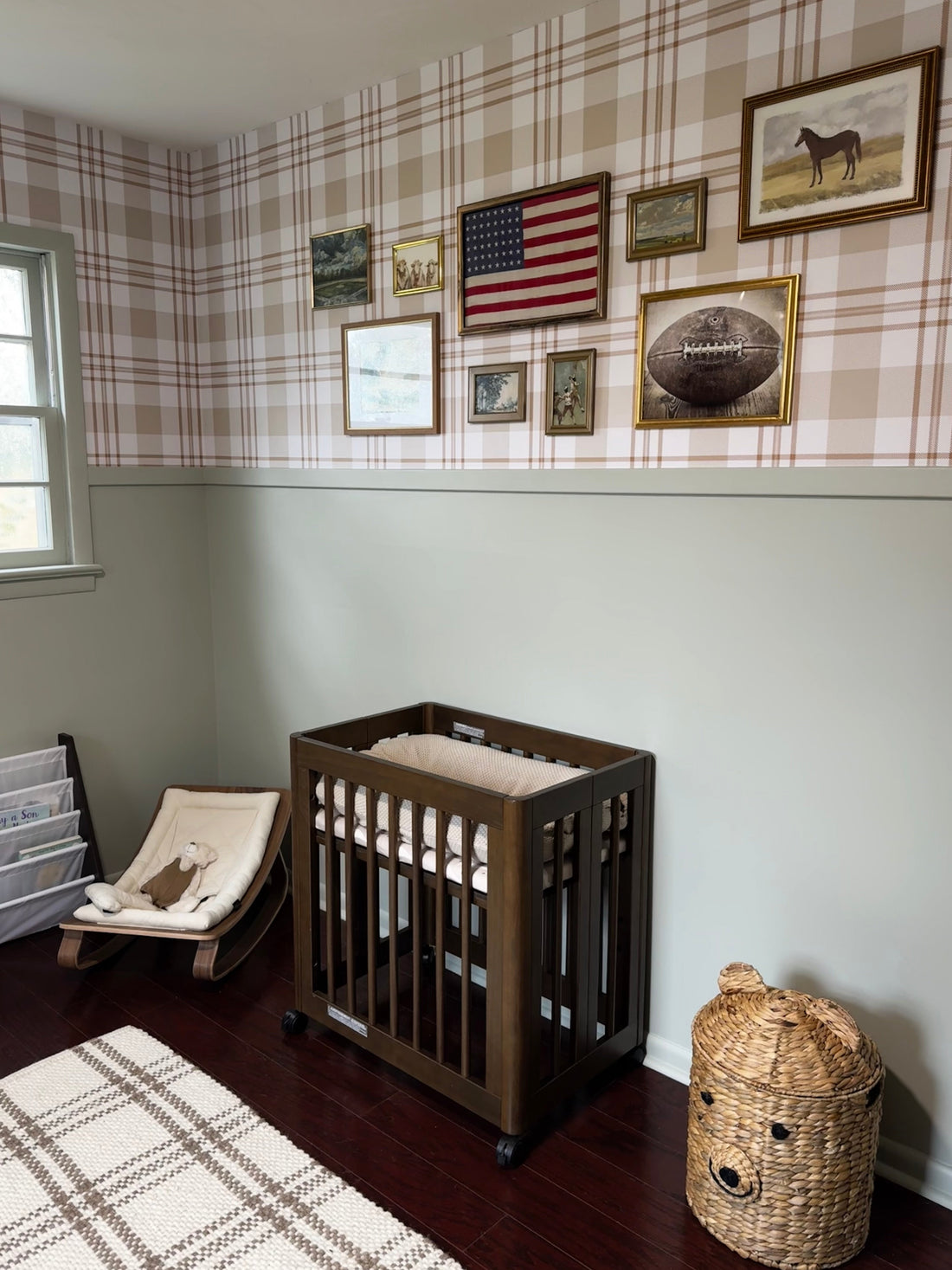 Archer Plaid Peel and Stick Wallpaper in Beige and Cream
