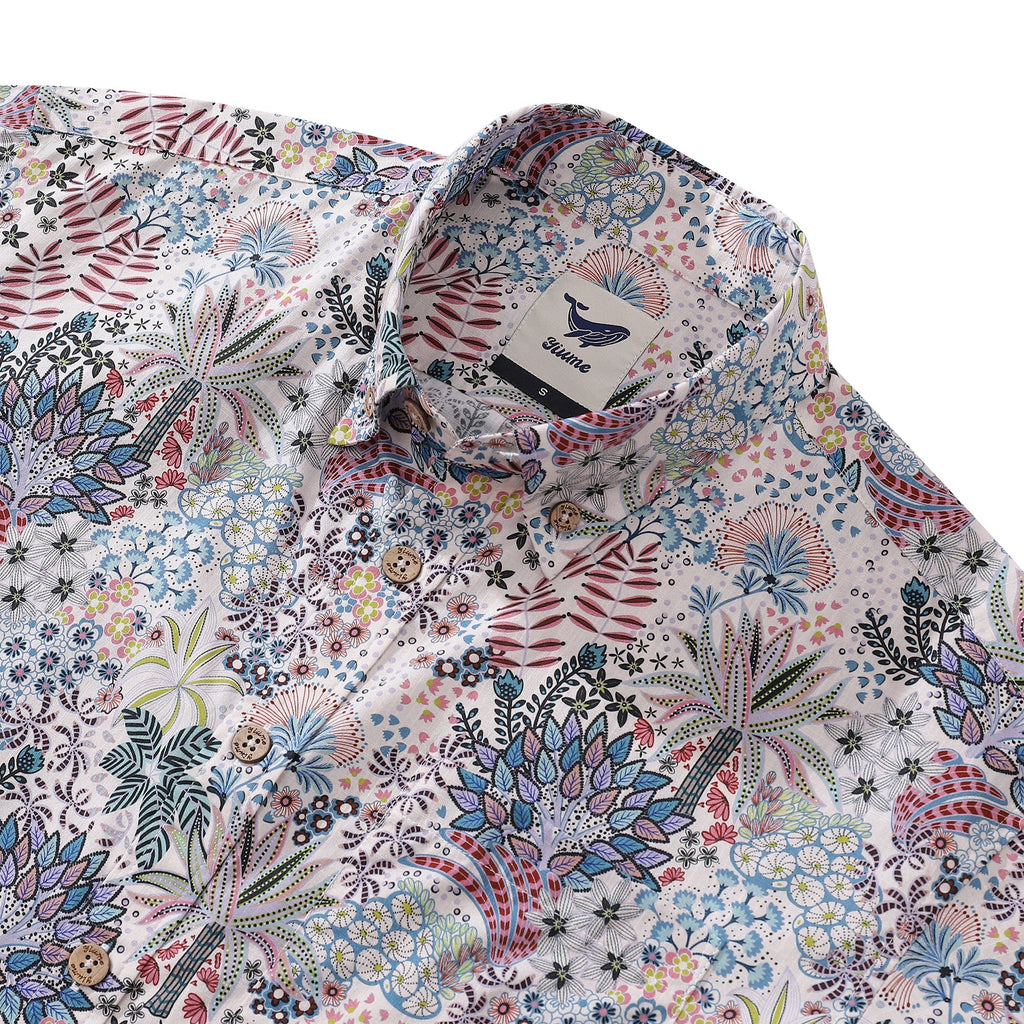 Men's Jungle Print Cotton Hawaiian Shirt - Short Sleeve Aloha