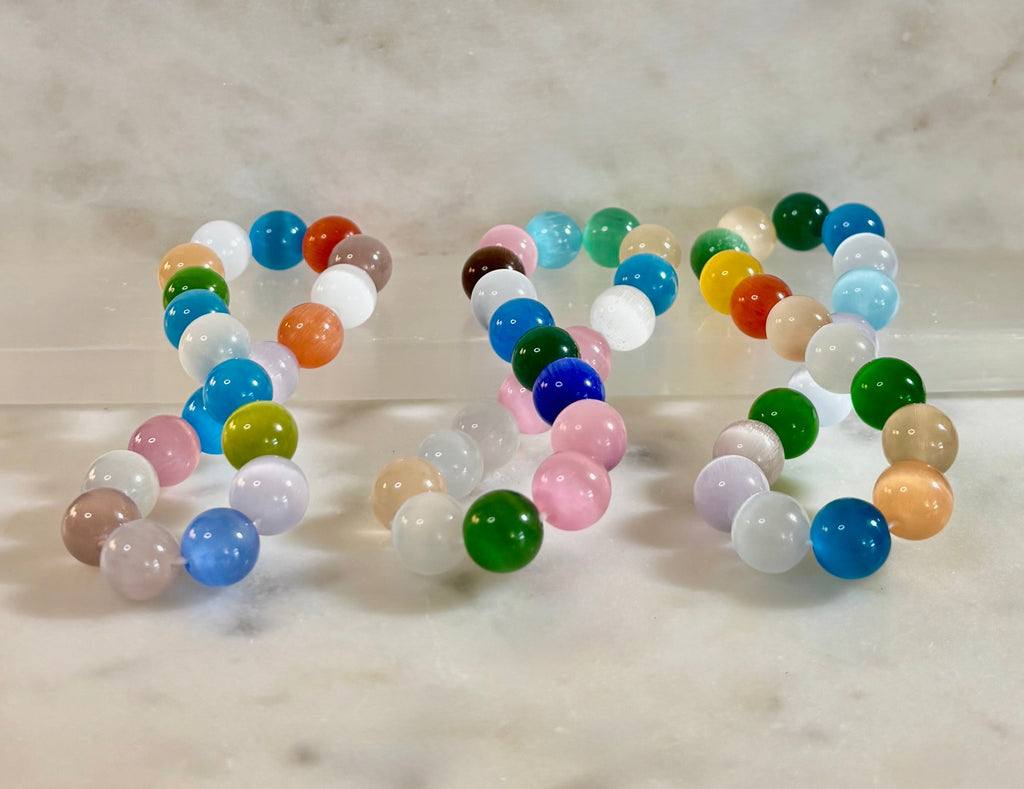 Prism Light: Multicolor Cat Eye Stretch Bracelet (10mm)