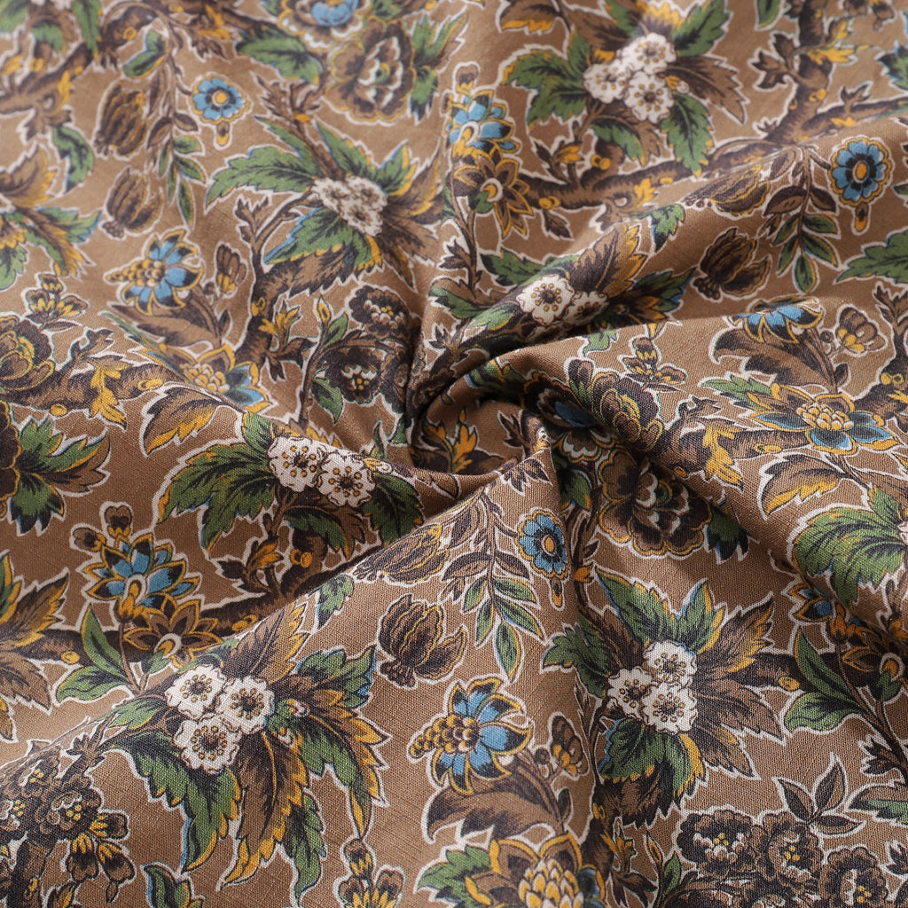 Autumn Colors Print Cotton Short Sleeve Hawaiian Button-Down Shirt