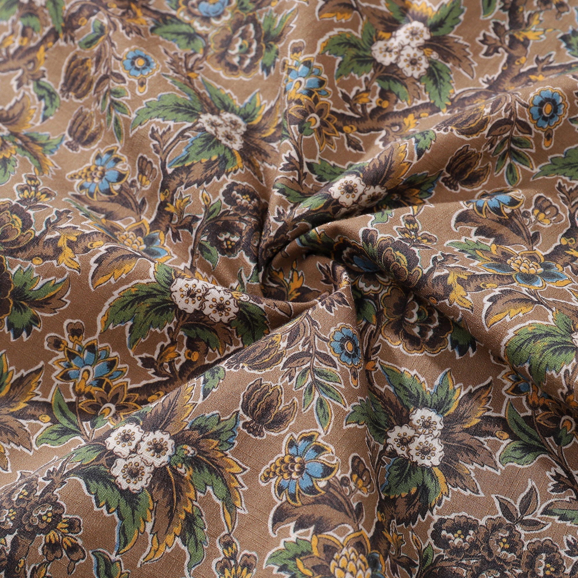 Autumn Colors Print Cotton Short Sleeve Hawaiian Button-Down Shirt