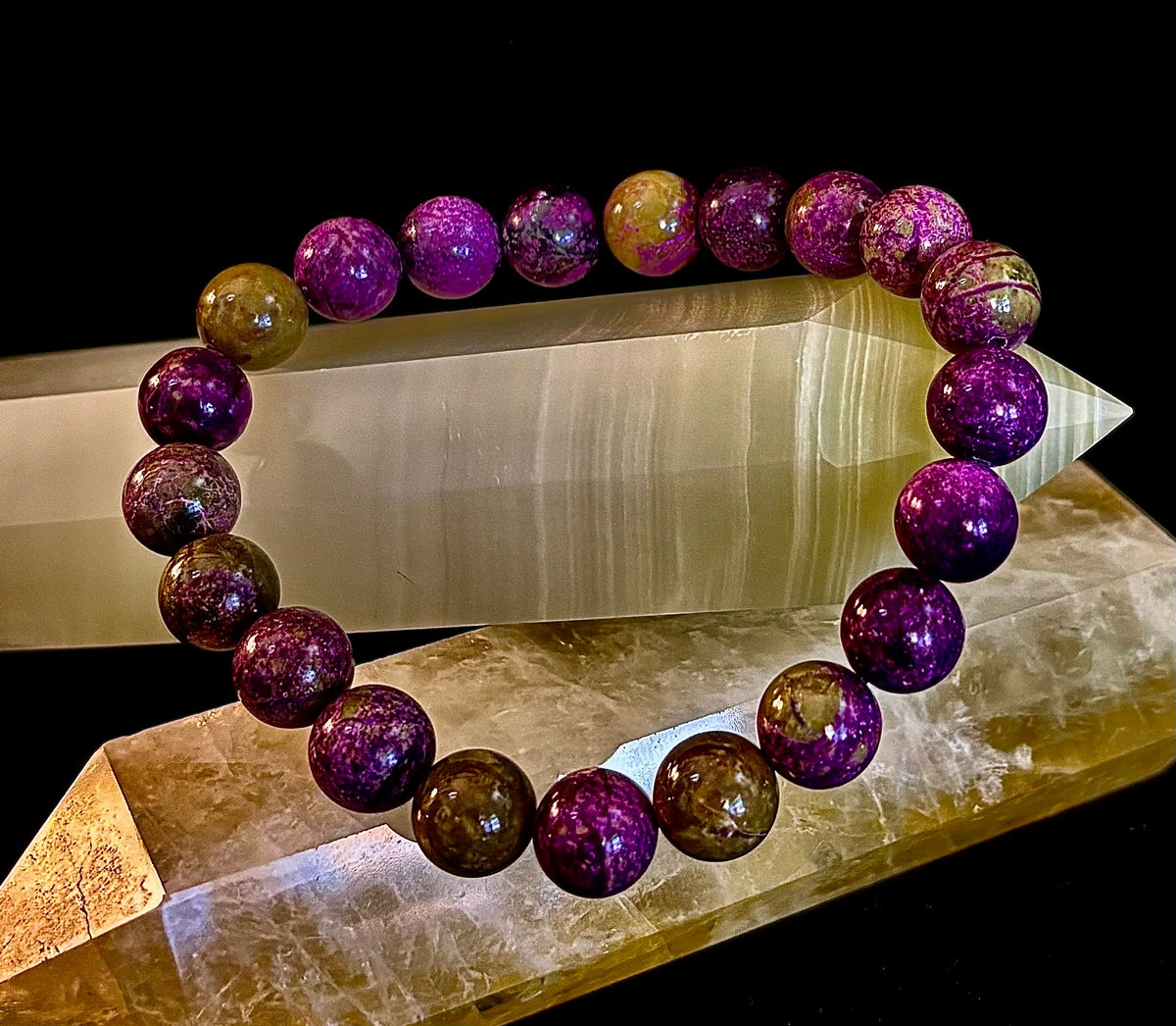 Atlantis Rising: Natural Atlantisite Crystal Healing Stretch Bracelet (8mm & 10mm)