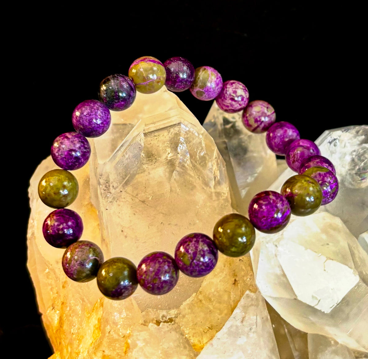 Atlantis Rising: Natural Atlantisite Crystal Healing Stretch Bracelet (8mm & 10mm)