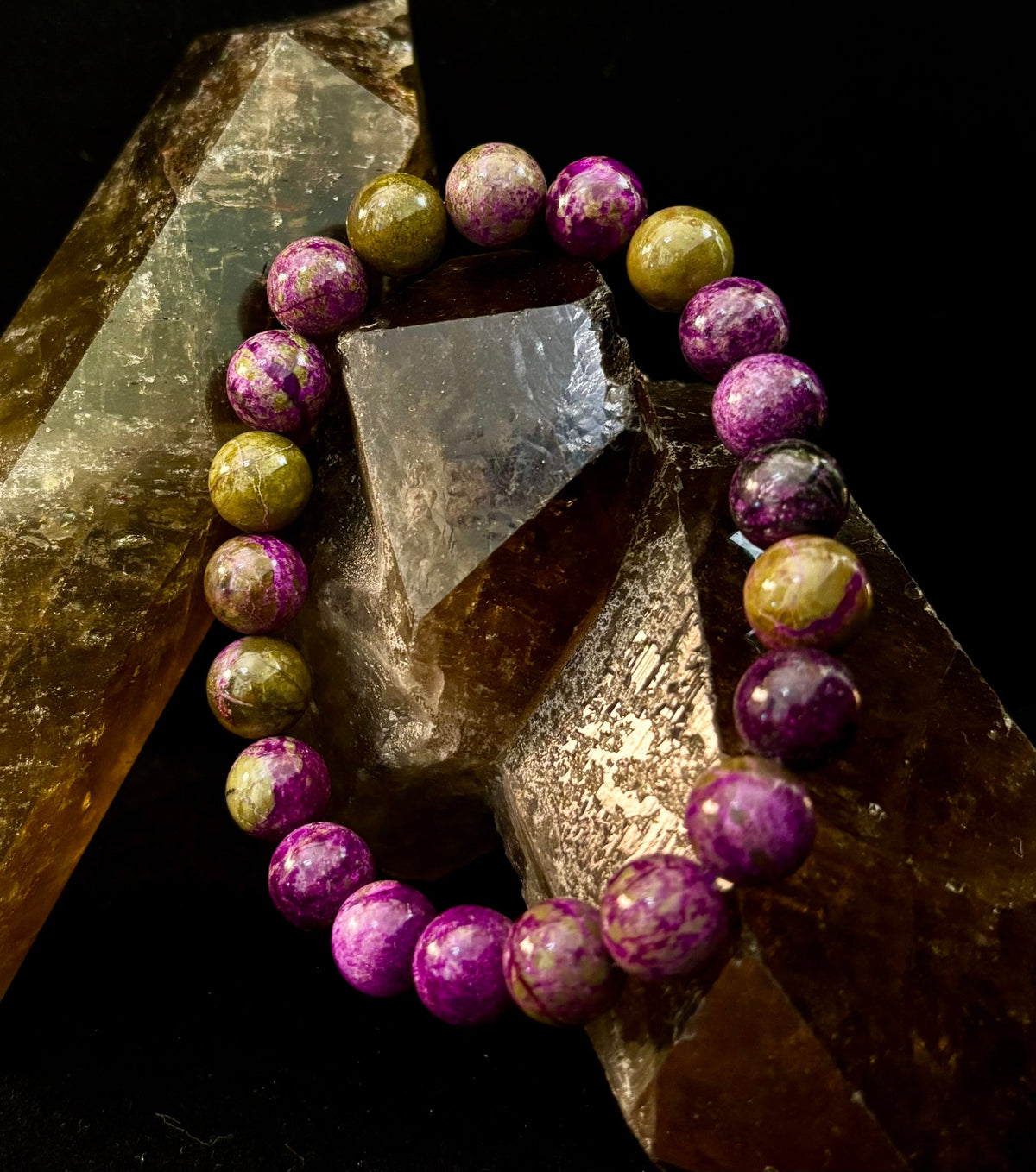 Atlantis Rising: Natural Atlantisite Crystal Healing Stretch Bracelet (8mm & 10mm)