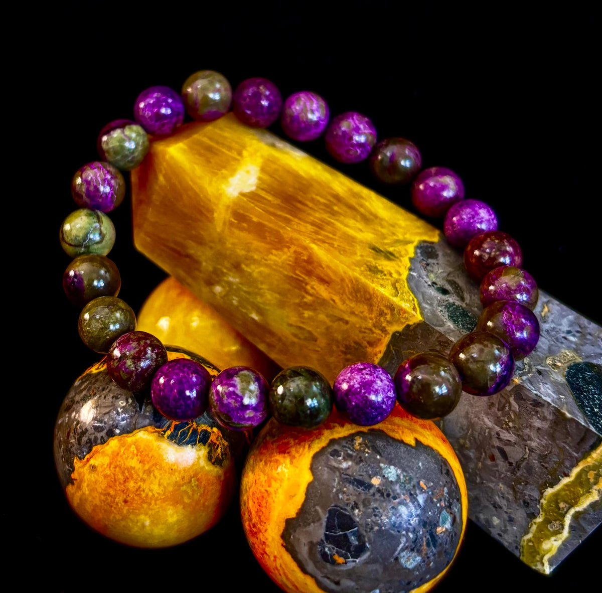 Atlantis Rising: Natural Atlantisite Crystal Healing Stretch Bracelet (8mm & 10mm)