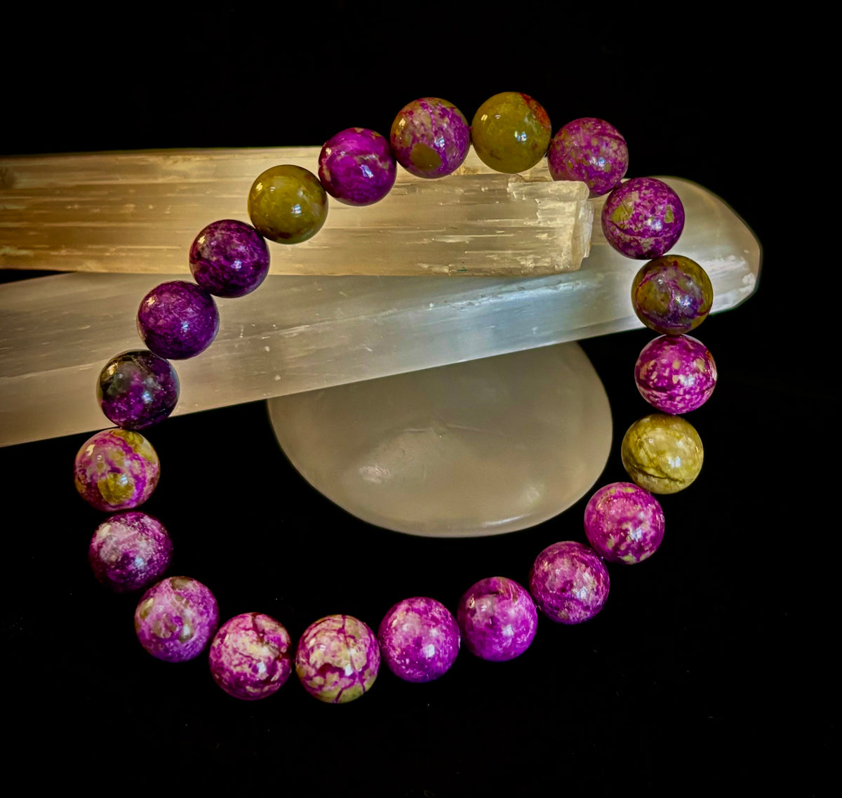 Atlantis Rising: Natural Atlantisite Crystal Healing Stretch Bracelet (8mm & 10mm)