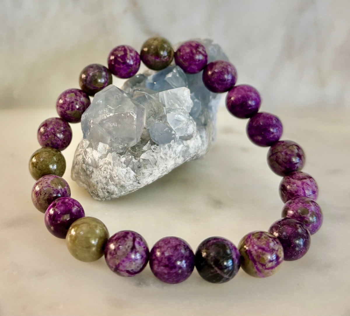 Atlantis Rising: Natural Atlantisite Crystal Healing Stretch Bracelet (8mm & 10mm)