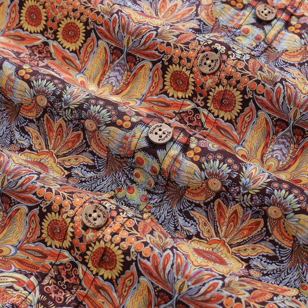 Men's Mystical Garden Cotton Hawaiian Shirt 1940s Vintage Style