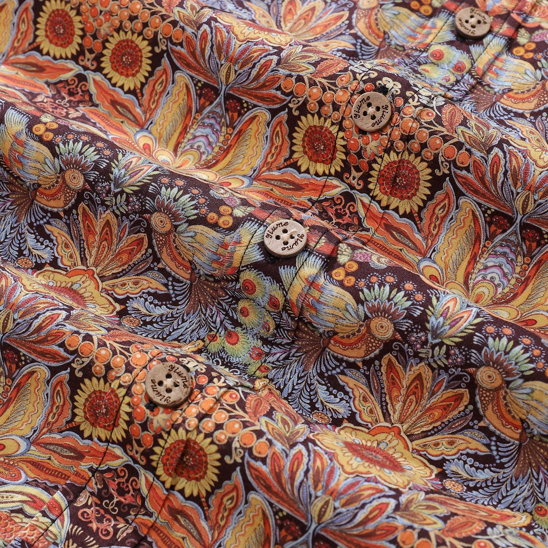 Men's Mystical Garden Cotton Hawaiian Shirt 1940s Vintage Style