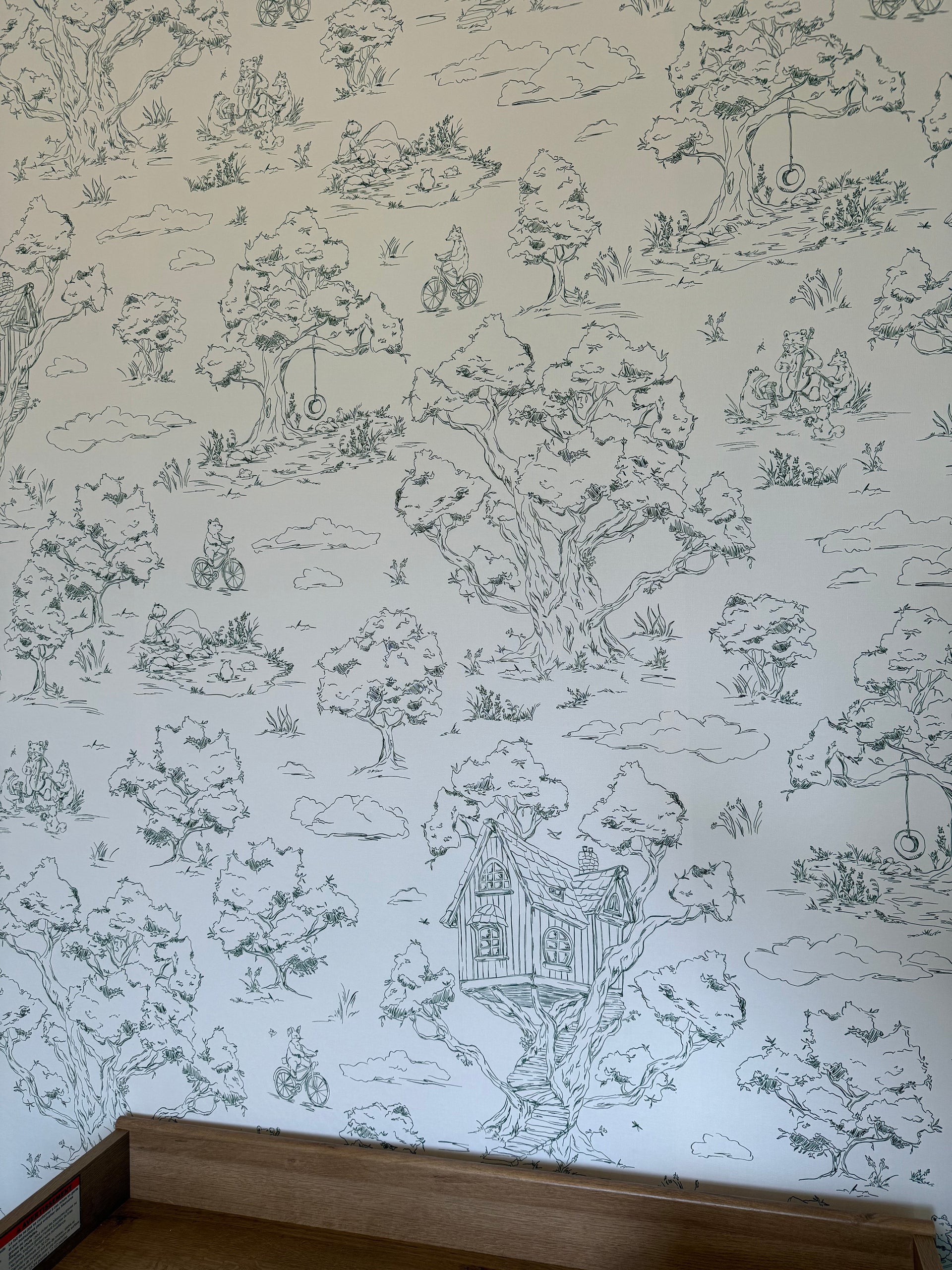 Wyatt Whimsical Wallpaper in White, Blue and Pink