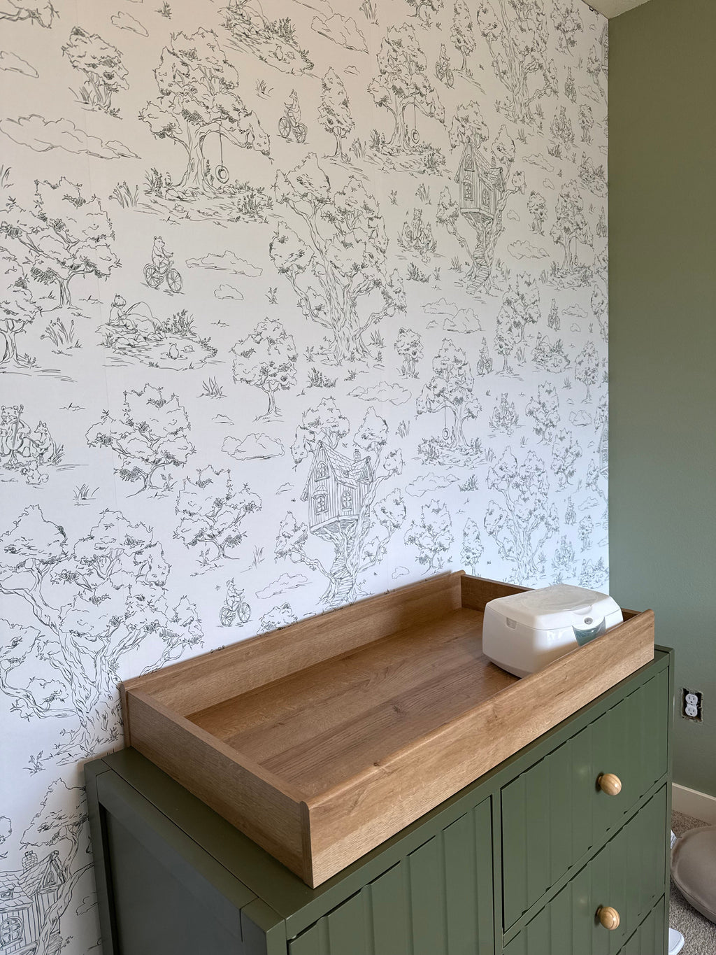 Wyatt Whimsical Wallpaper in White, Blue and Pink