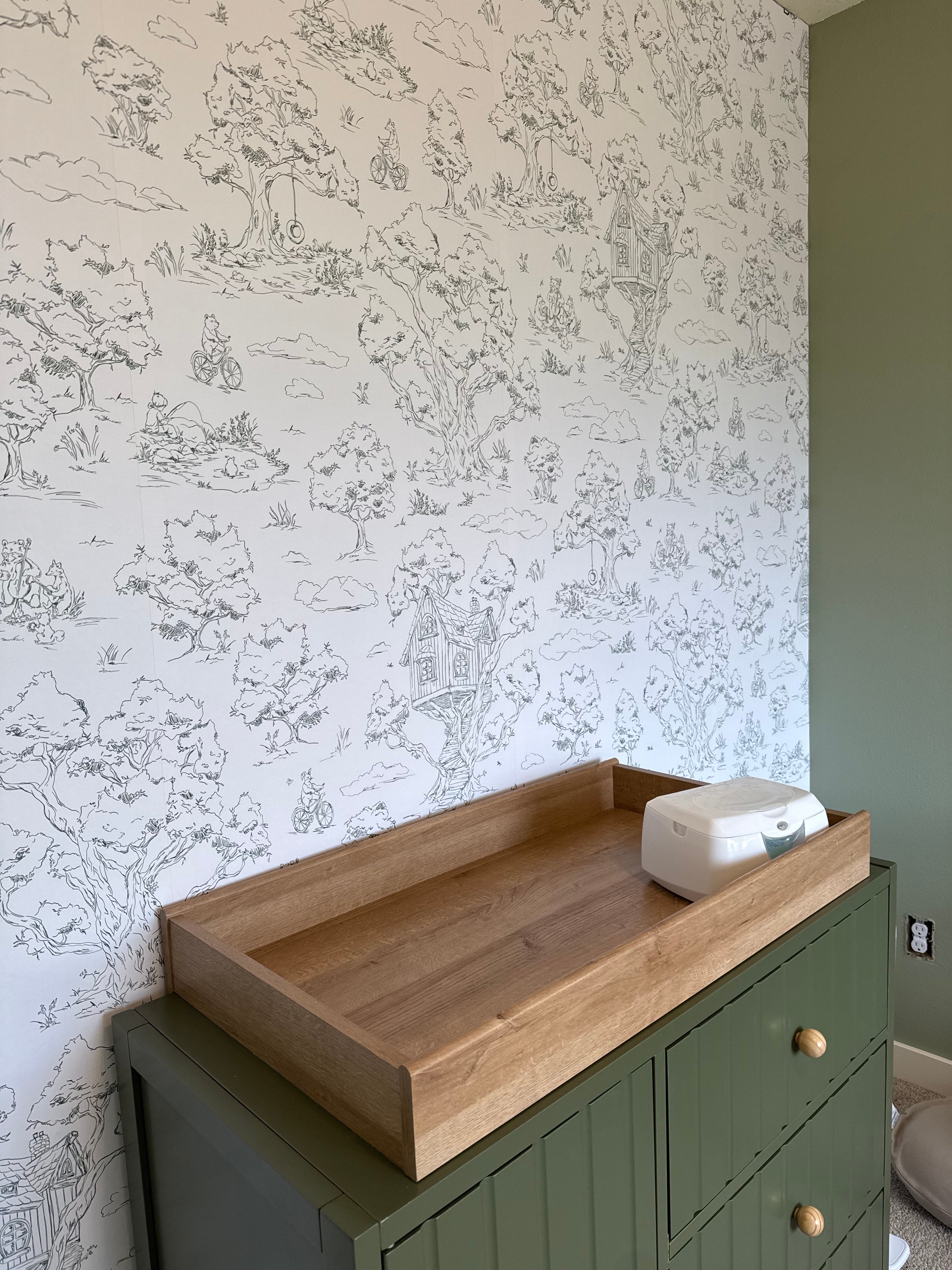 Wyatt Whimsical Wallpaper in White, Blue and Pink