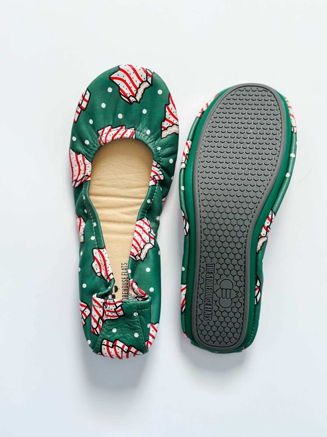 Christmas Treet Holiday Print Comfortable Slip-On Ballet Flats - Image 2
