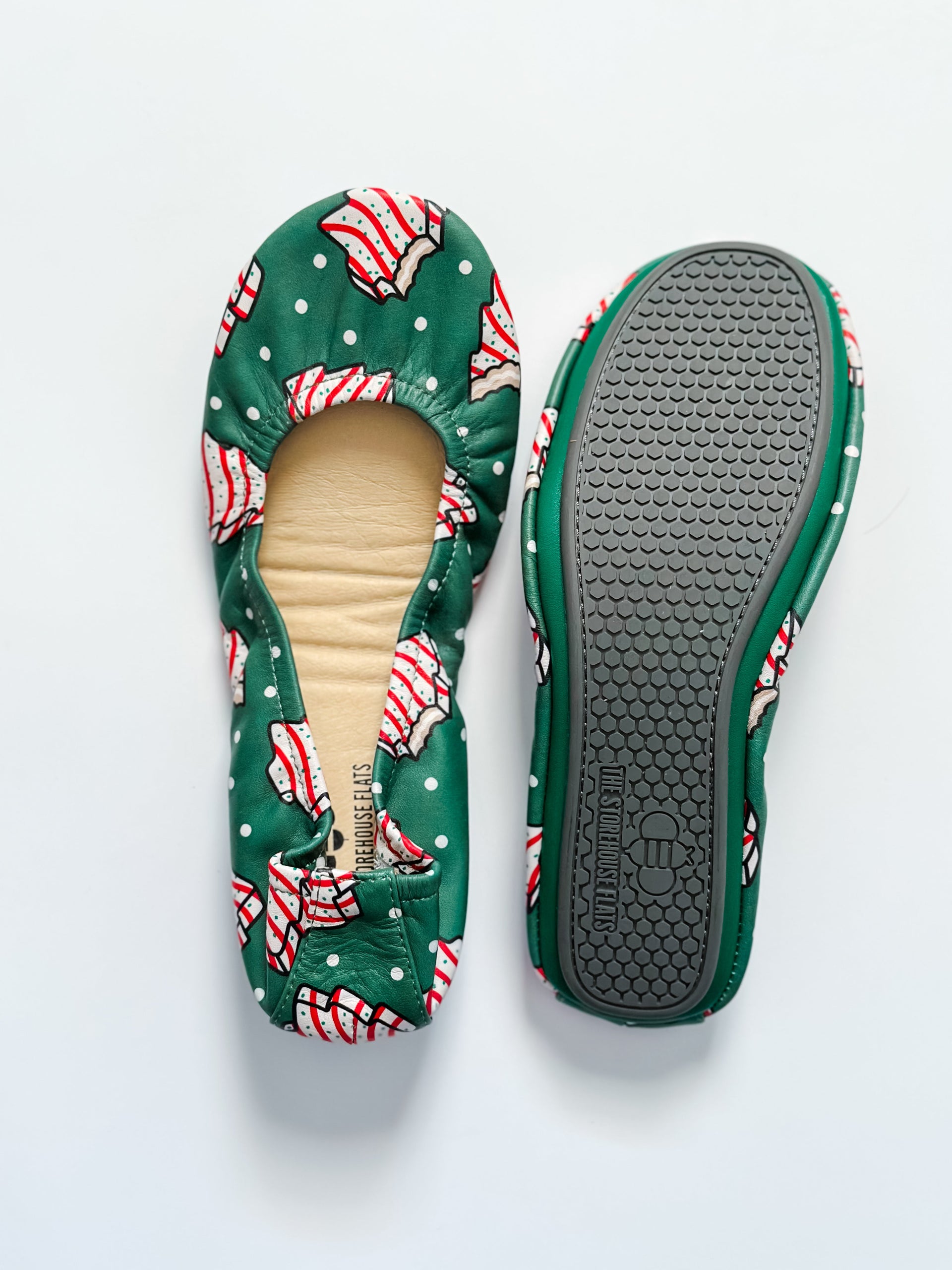 Christmas Treet Holiday Print Comfortable Slip-On Ballet Flats - Image 2