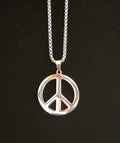 Peace Sign Stainless Steel Pendant Necklace – Bold & Empowering