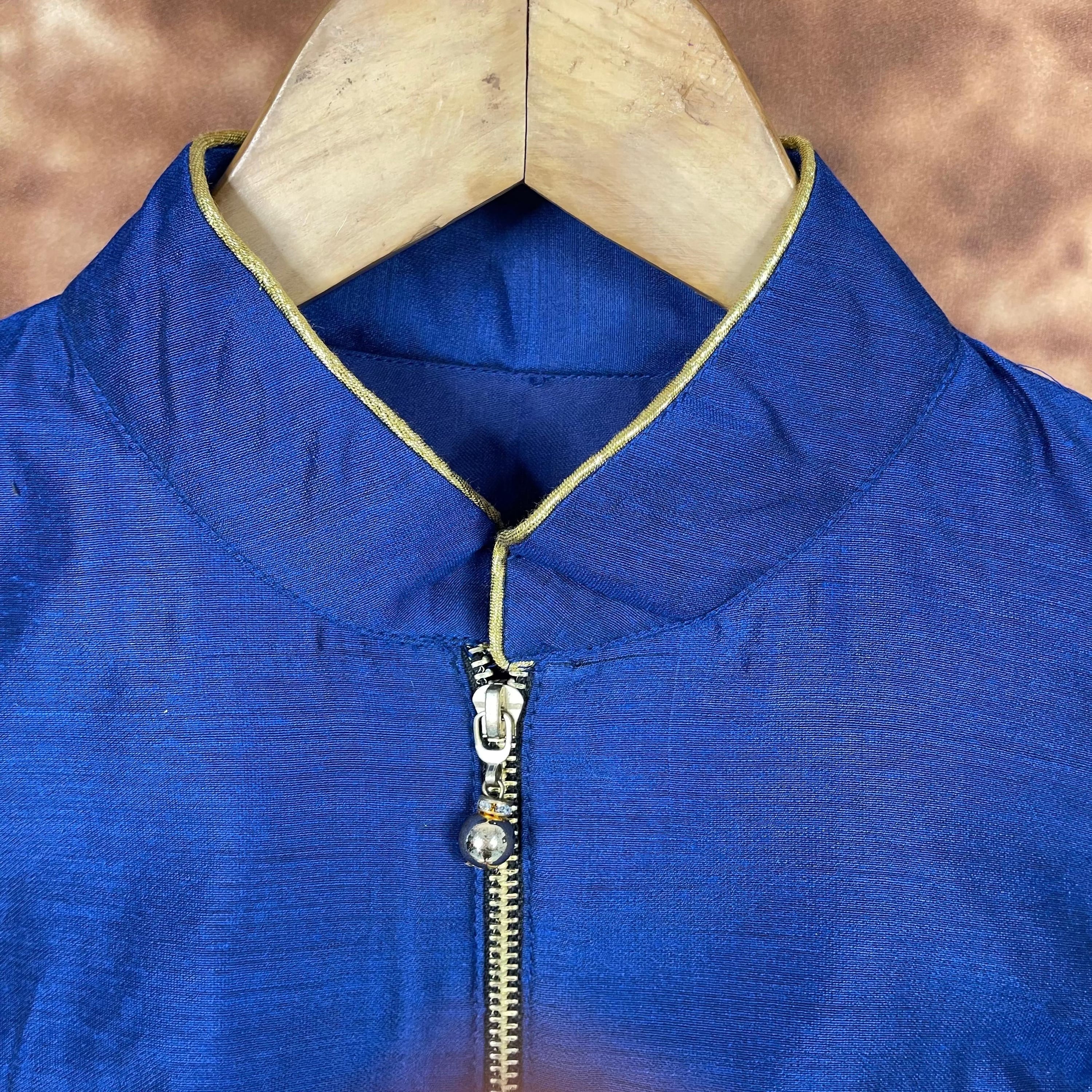 Royal Blue Silk Ready to Wear Blouse