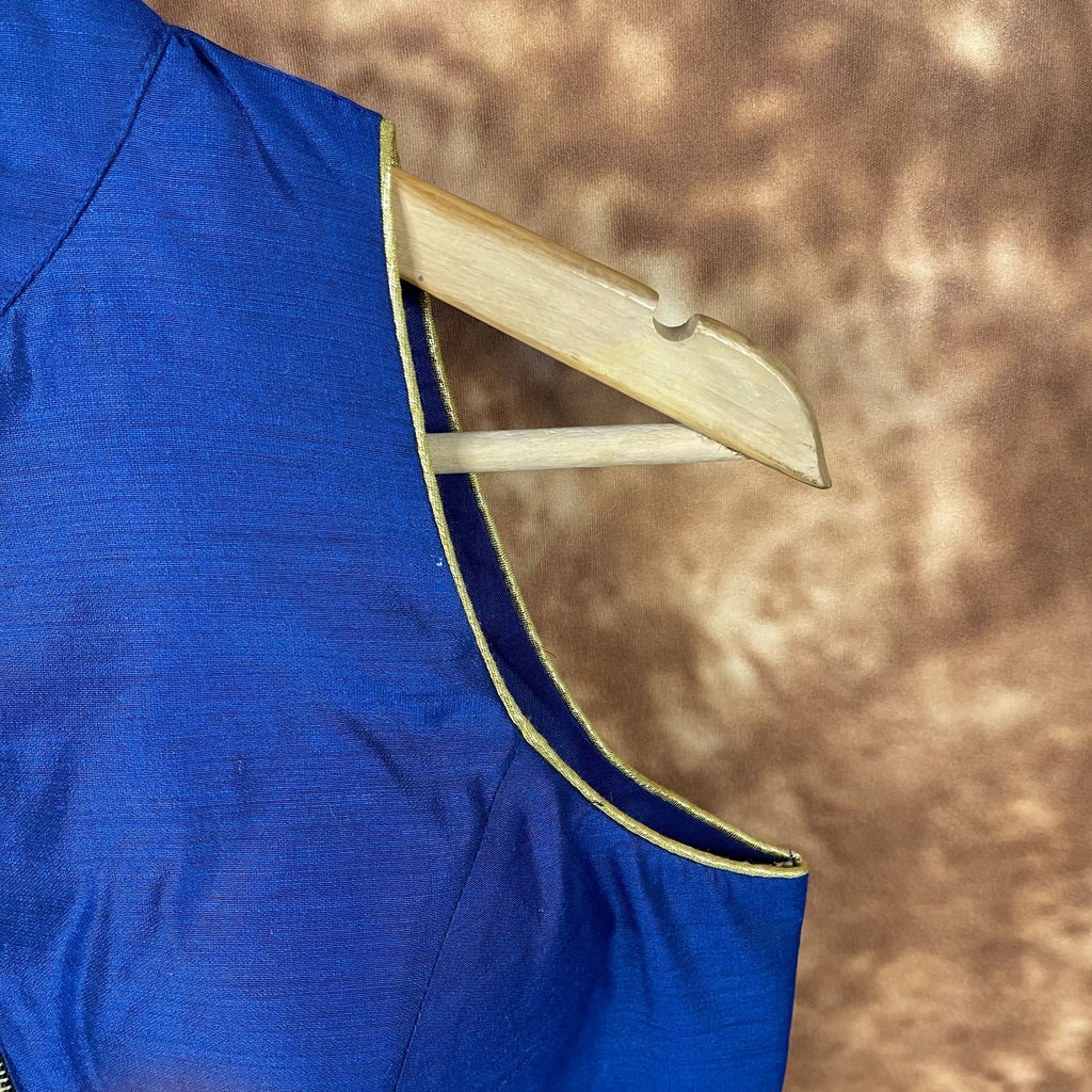 Royal Blue Silk Ready to Wear Blouse