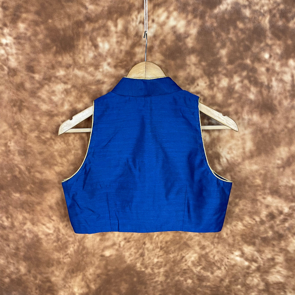 Royal Blue Silk Ready to Wear Blouse